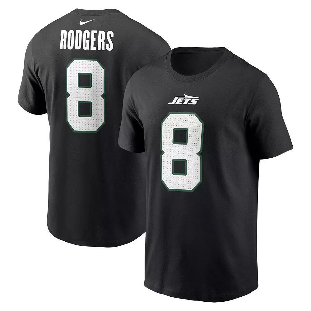 Men's Nike Garrett Wilson Green New York Jets Name & Number T-Shirt, Size: Large Product Image