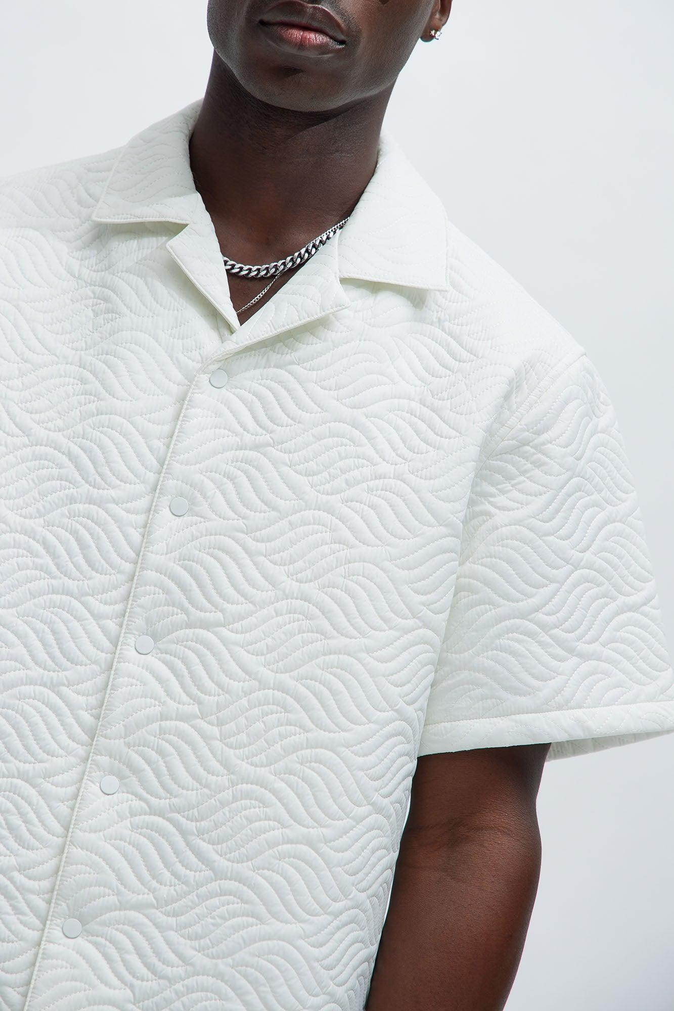 Java Quilted Nylon Shirt - White Product Image