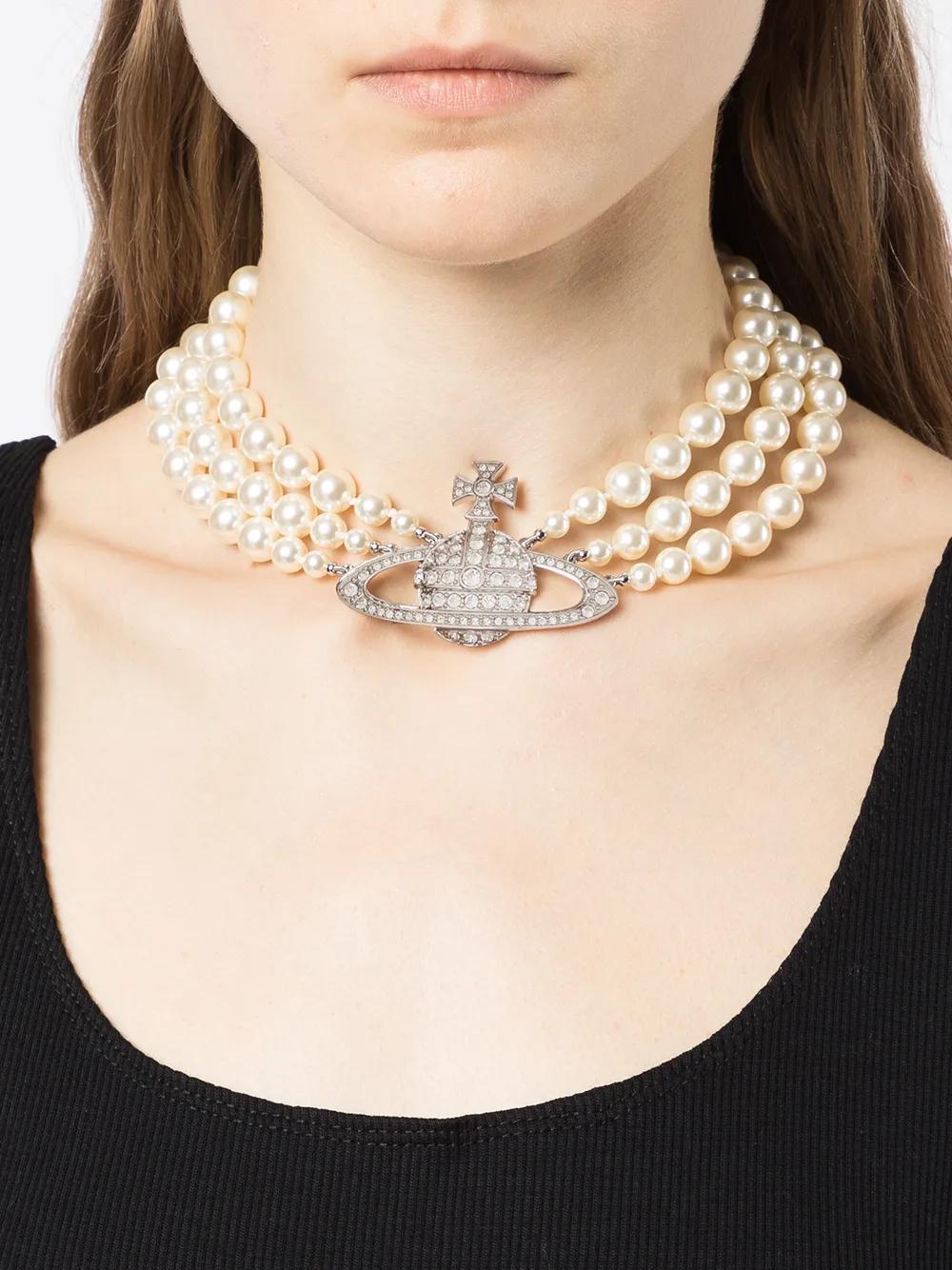 Orb pearl-detail necklace Product Image
