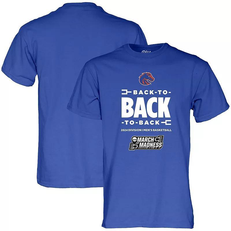 Men's Blue 84 Royal Boise State Broncos 2024 NCAA Men's Basketball Tournament March Madness Three-In-A-Row T-Shirt, Size: Small Product Image