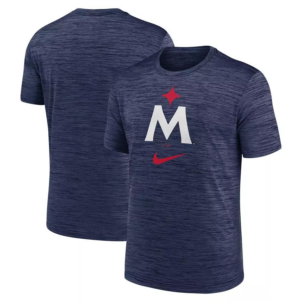 Men's Nike Navy Minnesota Twins 2023 Logo Velocity Performance T-Shirt, Size: Small, Blue Product Image