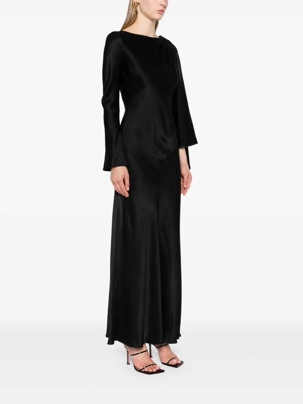 asymmetric satin maxi dress Product Image