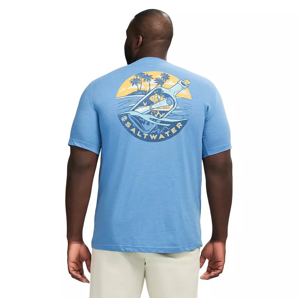 Big & Tall IZOD Saltwater Soft Wash Short Sleeve Graphic Tee, Men's, Size: 4XB, Riviera Blue Product Image