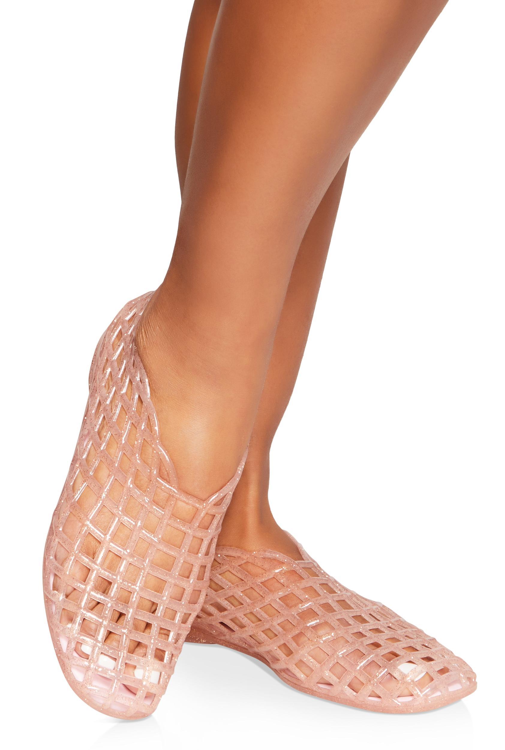 Womens Cut Out Jelly Flats Product Image