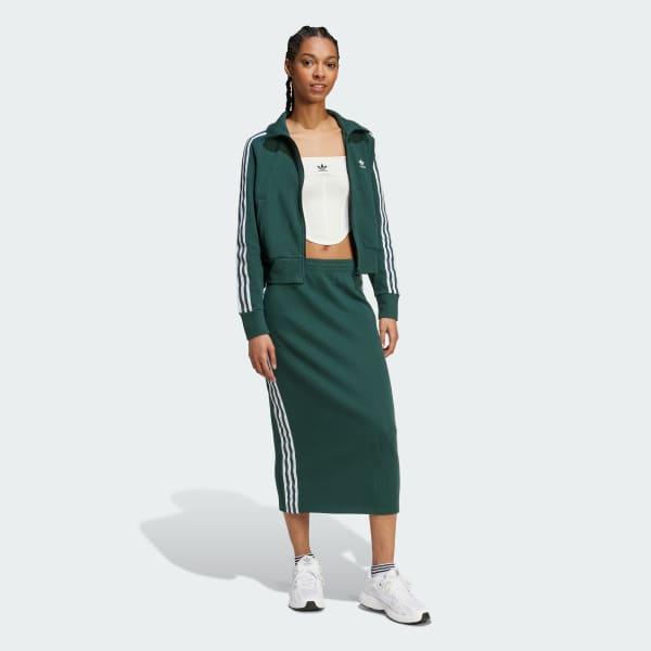 adidas Adicolor Knit Top Mineral Green XS Womens Product Image