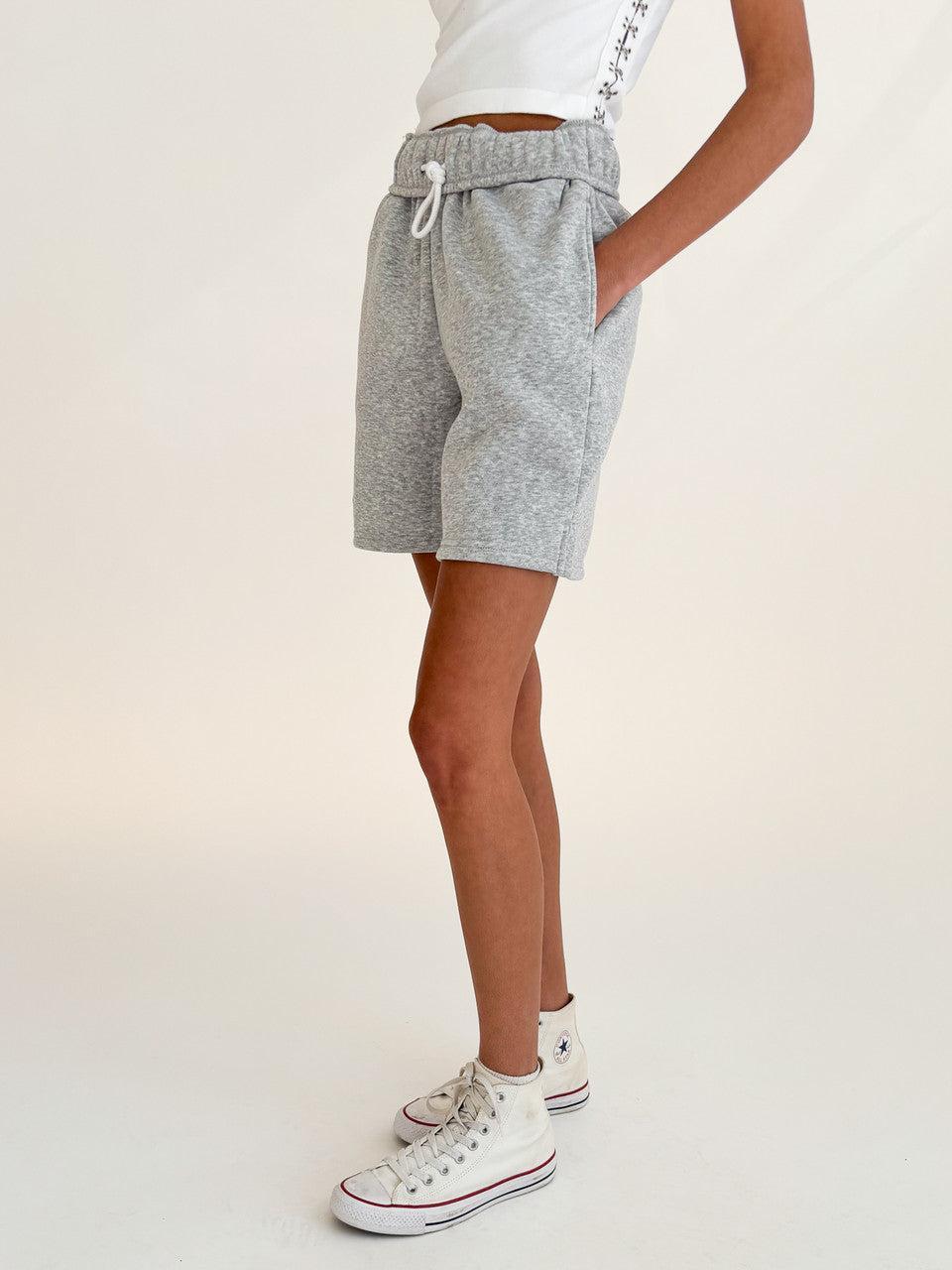 Fold Over Waist Fleece Sweatshorts Product Image