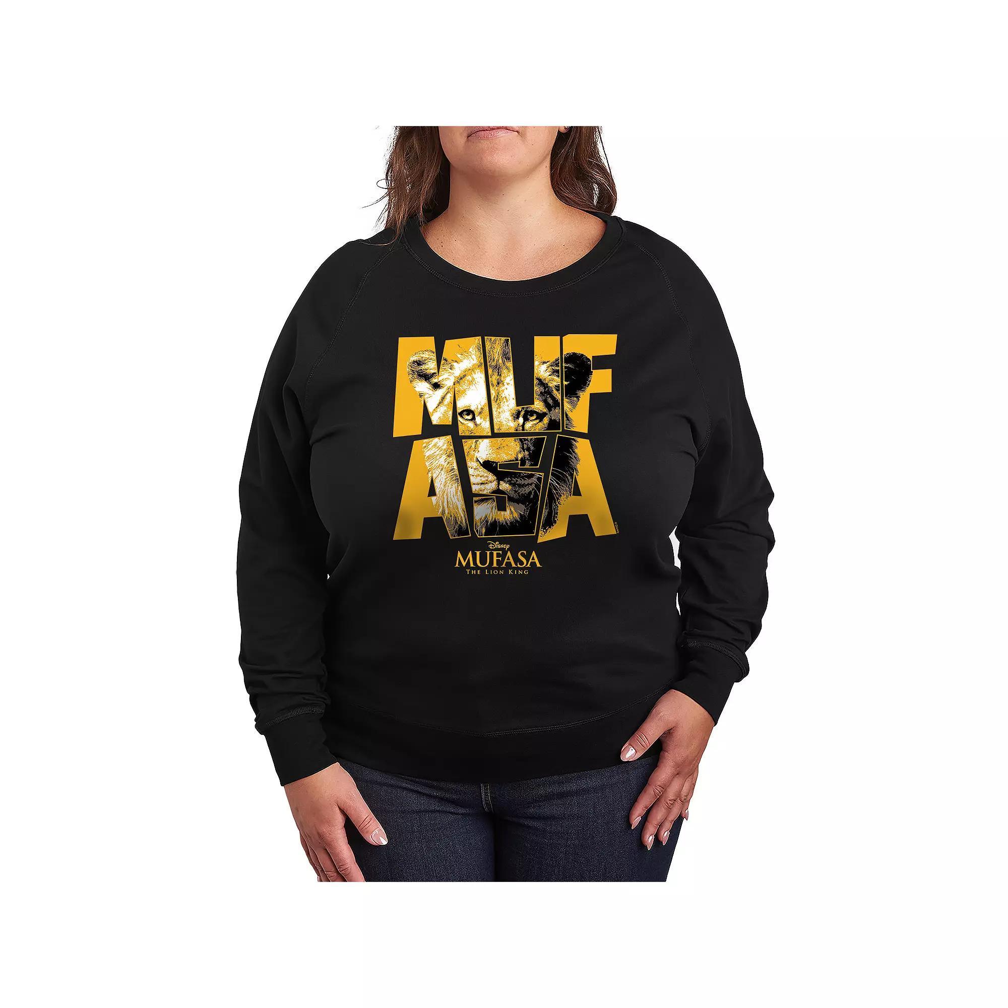 Disneys Mufasa: The Lion King Plus Size French Terry Long Sleeve Tee, Womens Product Image