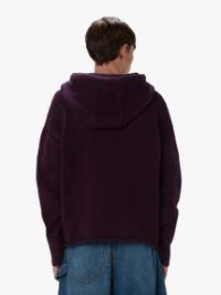 ANCHOR LOGO HOODIE WITH ZIP in purple | JW Anderson US  Product Image