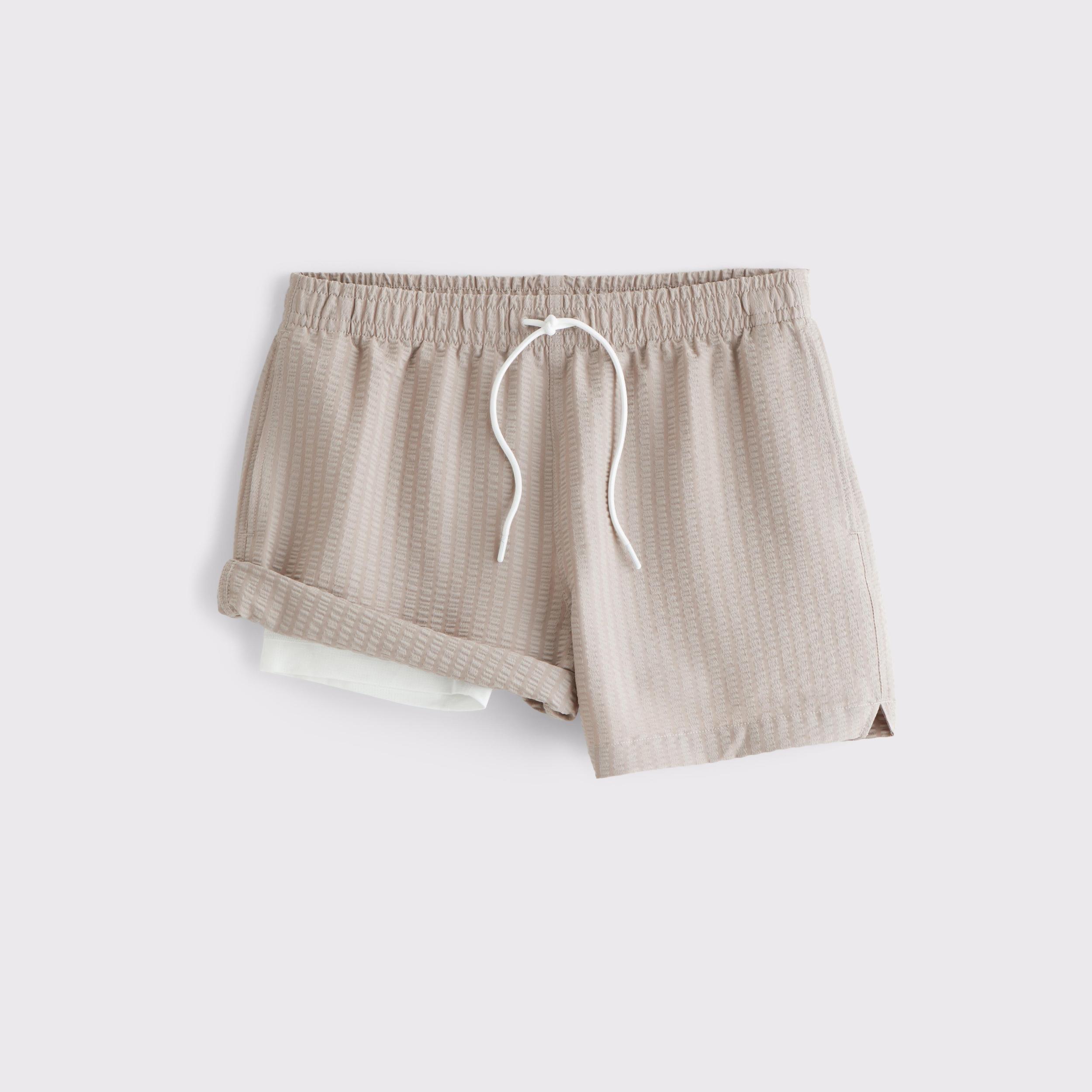 Pull-On Wide Seersucker Swim Trunk Product Image