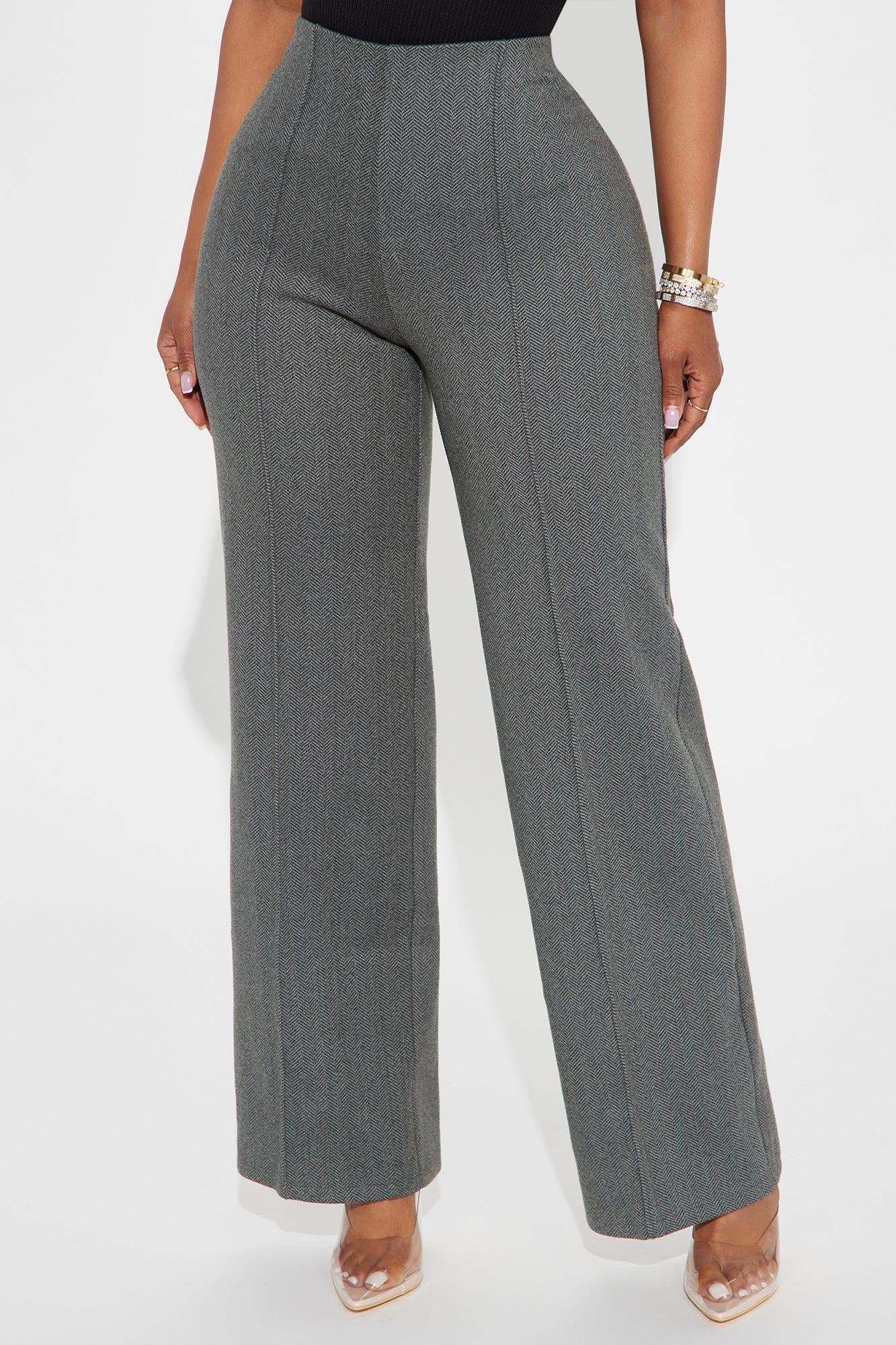 Office Favorite Herringbone Trouser - Charcoal Product Image