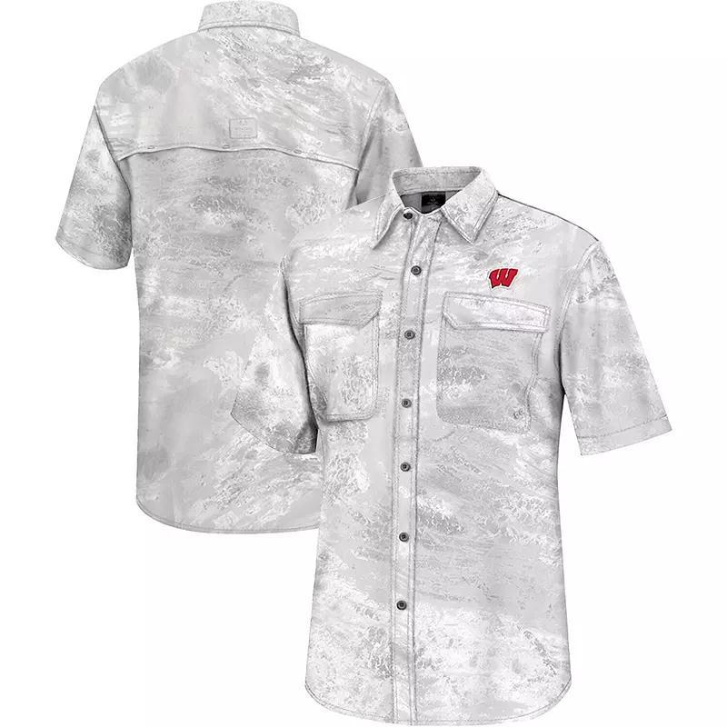 Men's Colosseum  White Oklahoma Sooners Realtree Aspect Charter Full-Button Fishing Shirt, Size: XL Product Image