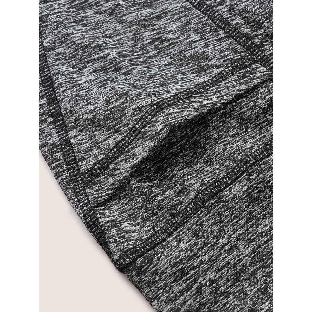 Plus Size Heather High Waist Pocket Skinny Leggings Women DimGray Casual High stretch Skinny High Rise Everyday Leggings BloomChic 10/M Product Image