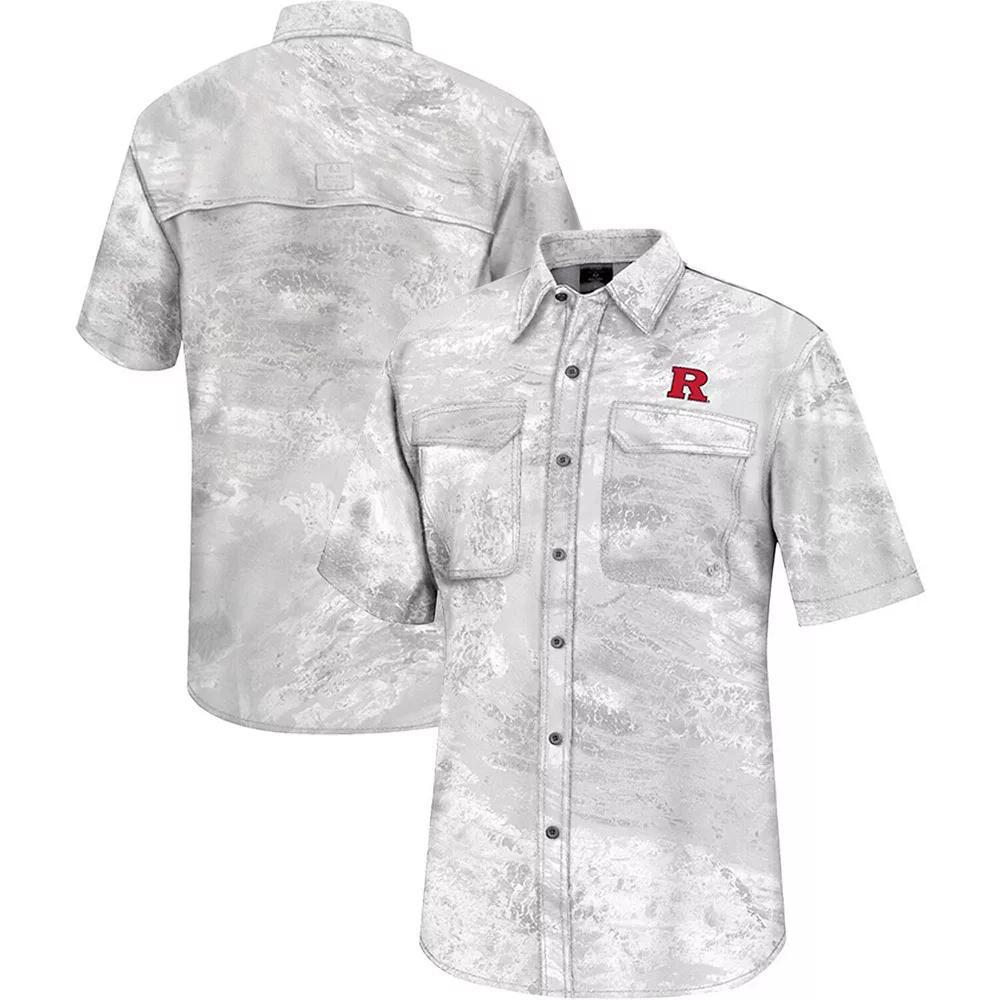 Men's Colosseum  White Utah Utes Realtree Aspect Charter Full-Button Fishing Shirt, Size: Large, Ute White Product Image