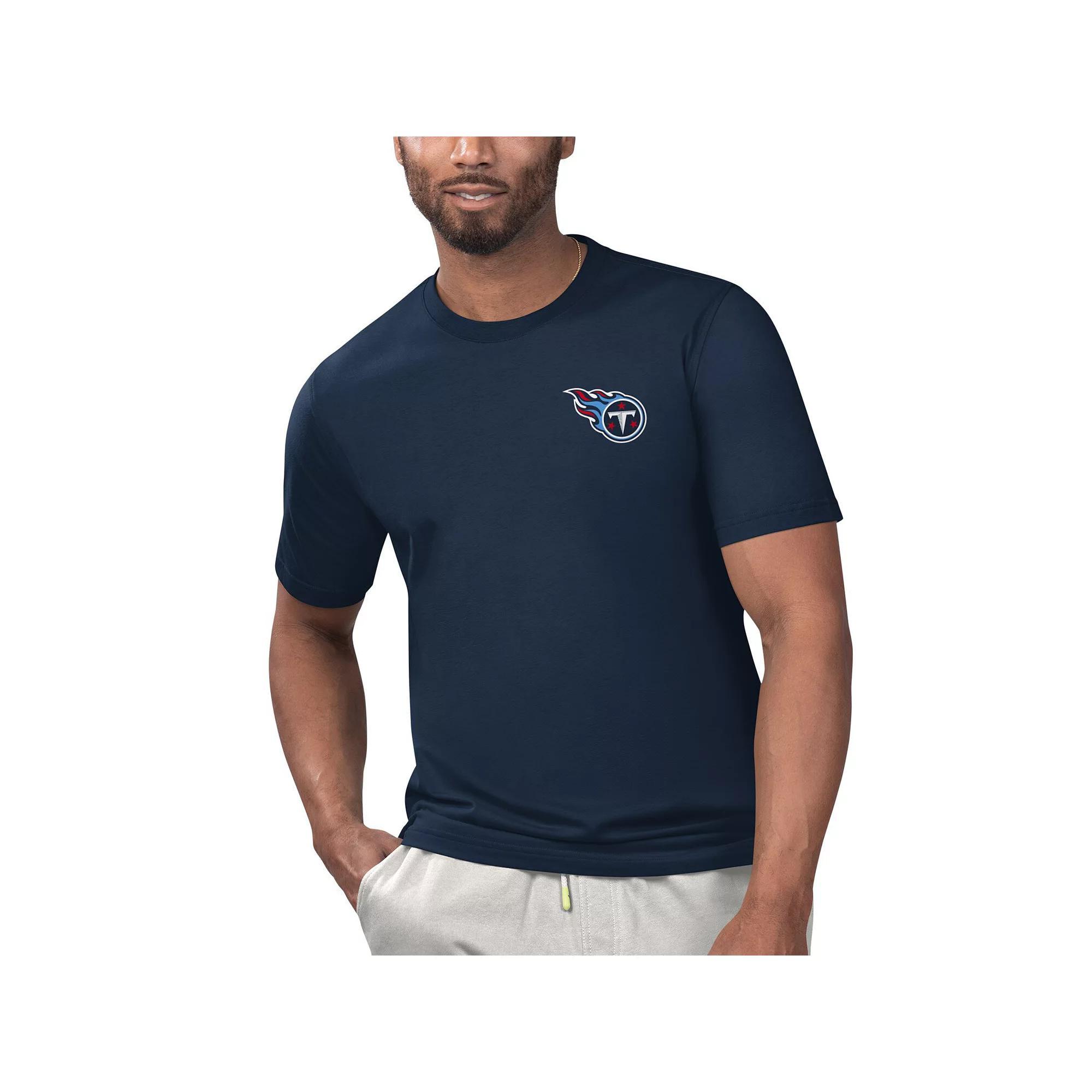 Men's Margaritaville Navy Tennessee Titans Licensed to Chill T-Shirt, Size: Medium, Blue Product Image