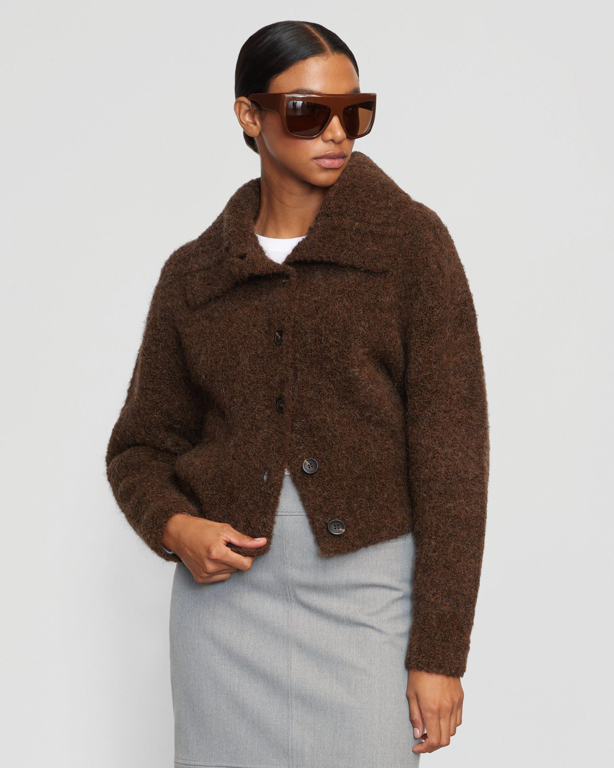 Sacha Fuzzy Alpaca-Wool Cardigan Product Image