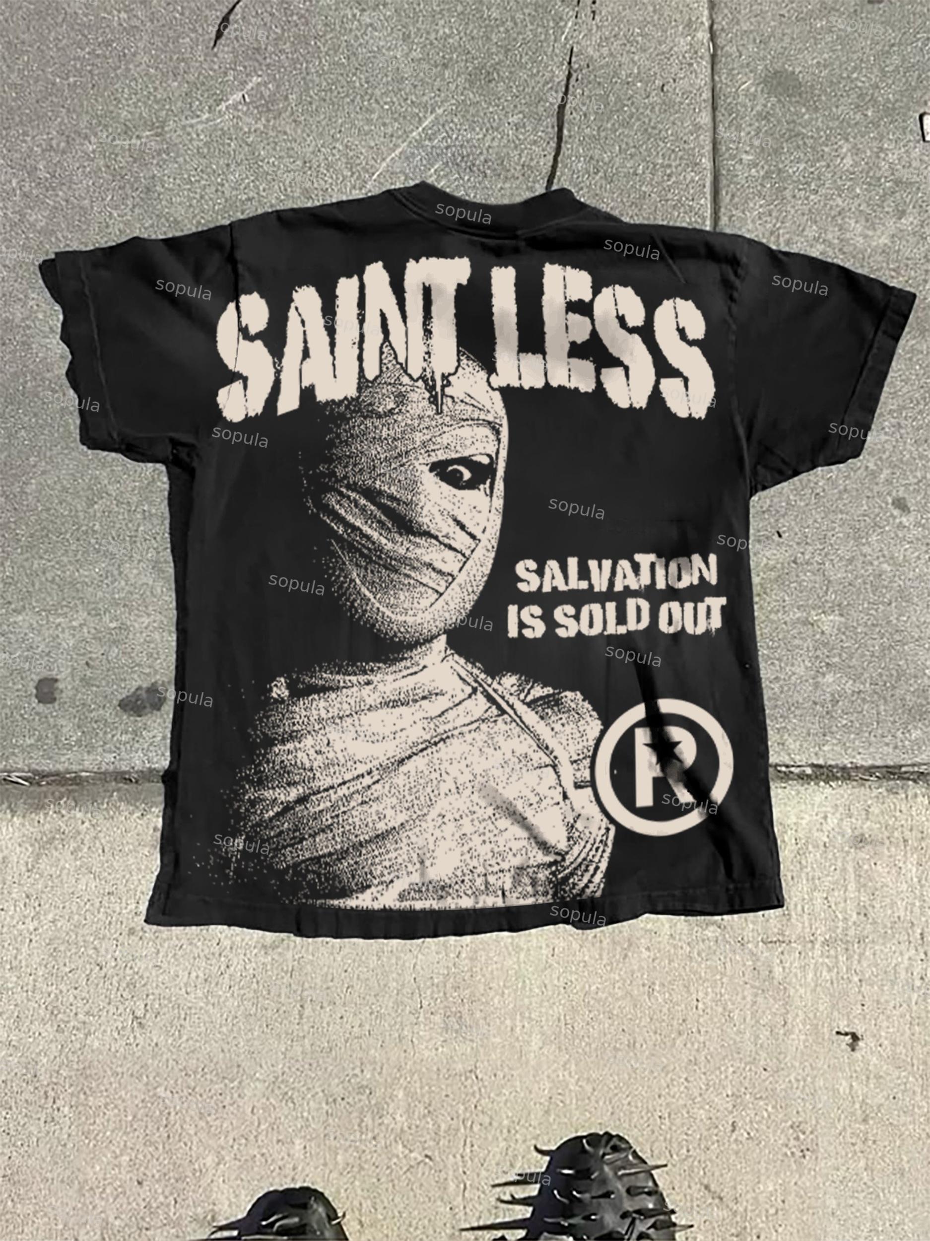 Saintless Vintage Destiny Mummy Graphic Cotton T-shirt Product Image