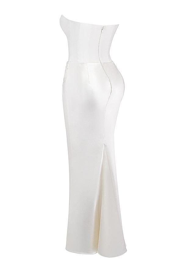 Persephone Ivory Strapless Corset Dress Product Image