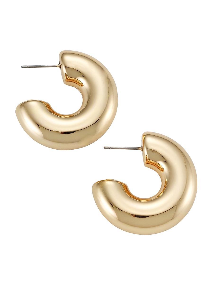Kenneth Jay Lane Small C Hoop Earrings Product Image
