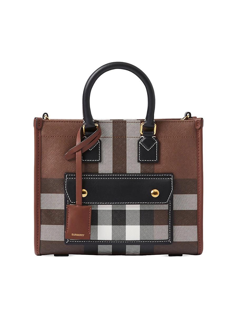 Womens Mini Freya Check Tote Product Image