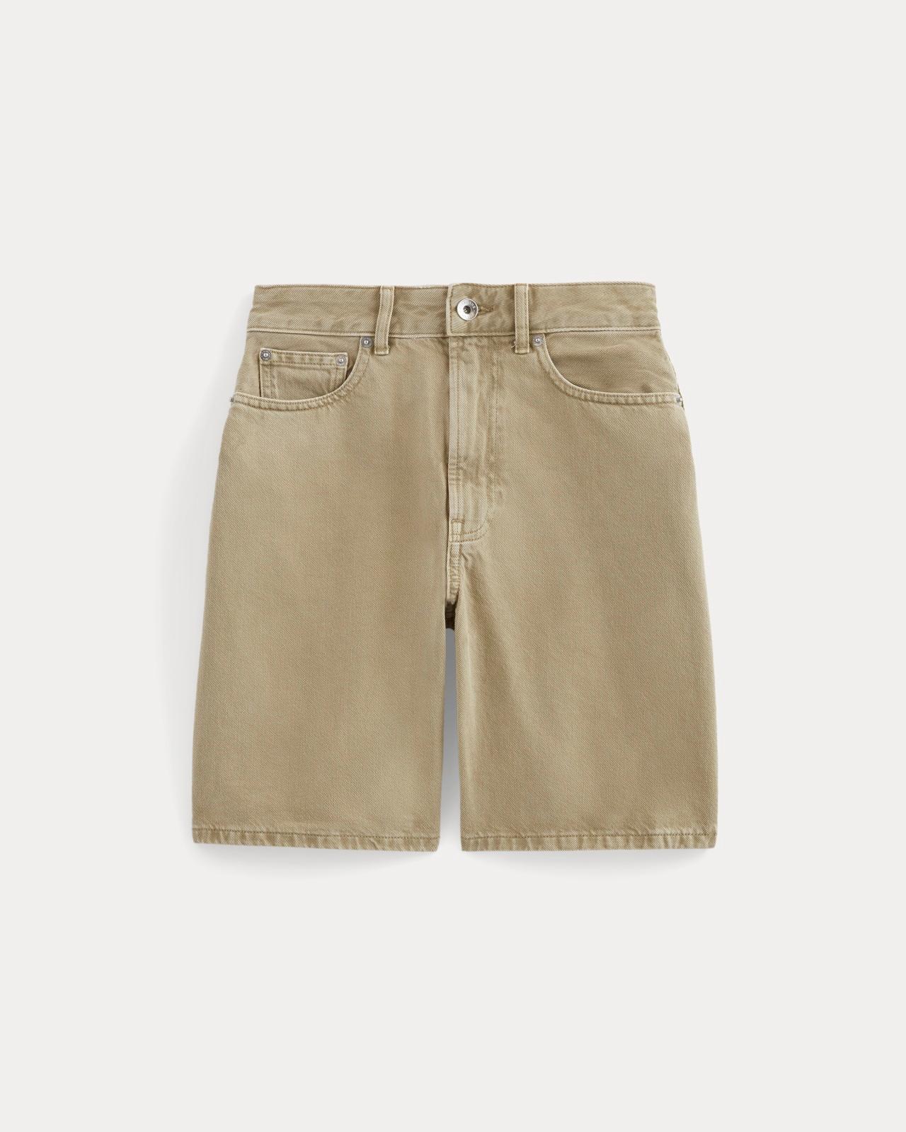The Long A-Line Denim Short Product Image