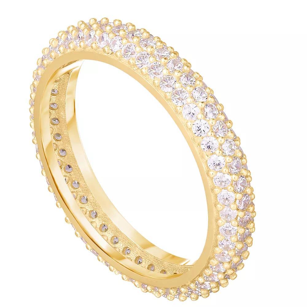 Sunkissed Sterling Cubic Zirconia Pave Ring, Womens Gold Tone Product Image