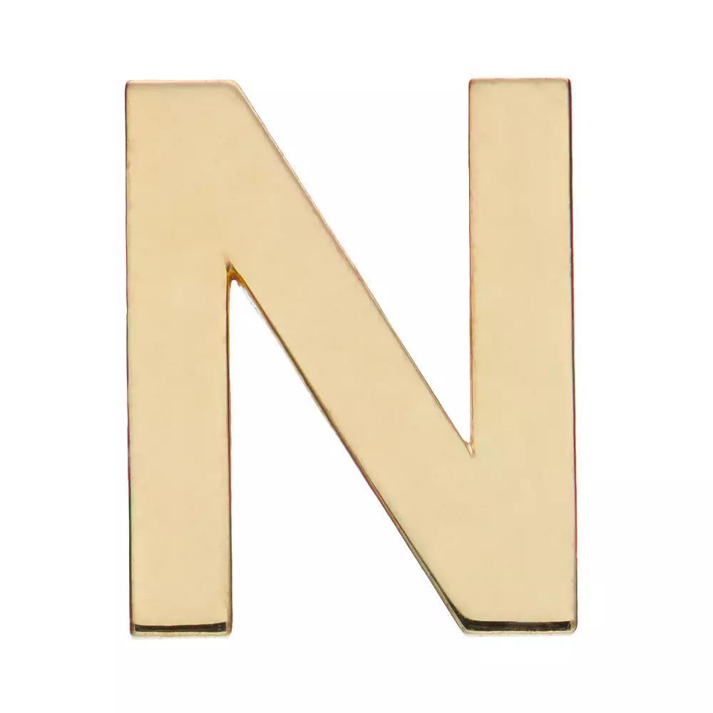 Au Naturale 14k Gold Initial Single Stud Earring, Women's Product Image