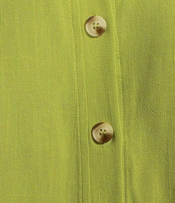 Sadie & Sage Linen Sleeveless Button Back Coordinating Crop Top Product Image