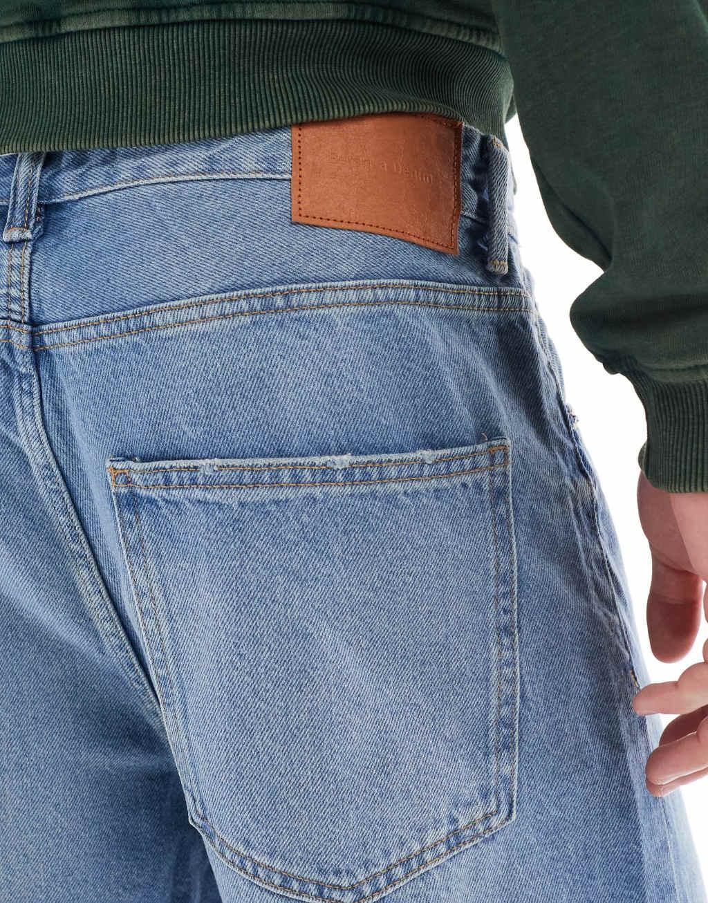 Bershka baggy fit jean in light blue  Product Image