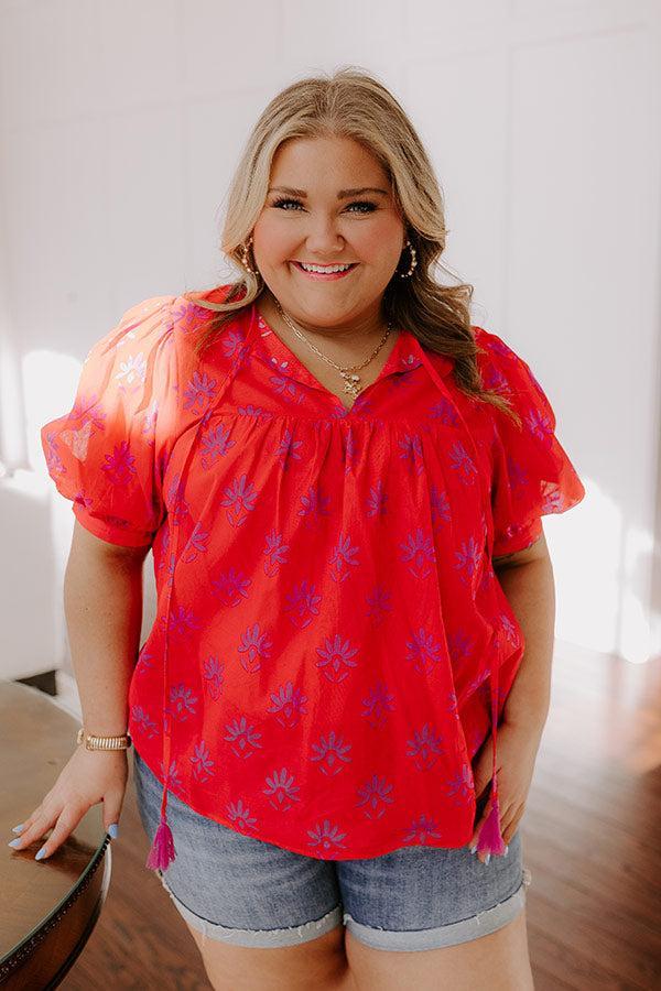 Sweetheart Moment Floral Top Curves Product Image