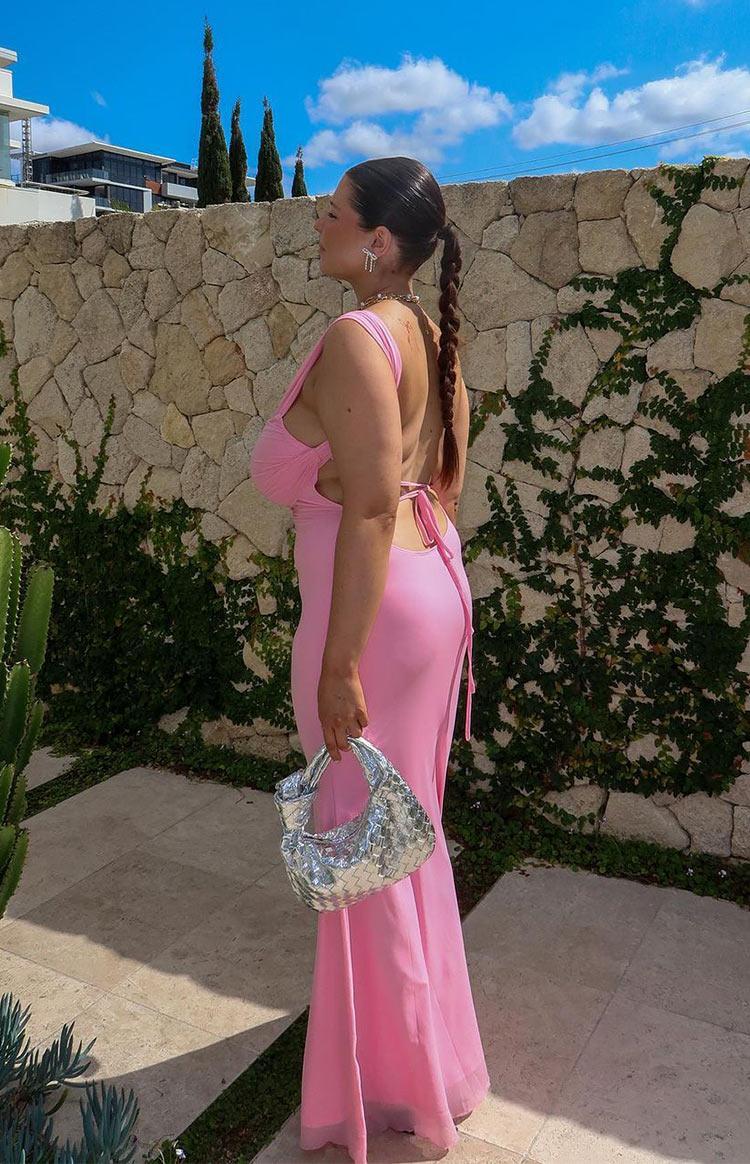 Beverley Pink Mesh Maxi Dress Product Image