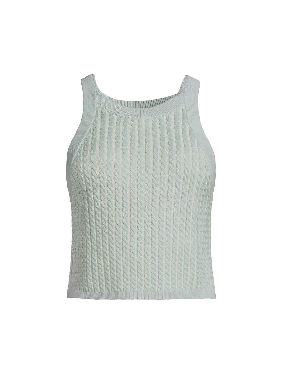Womens Juda Rope Cable Knit Crop Top Product Image