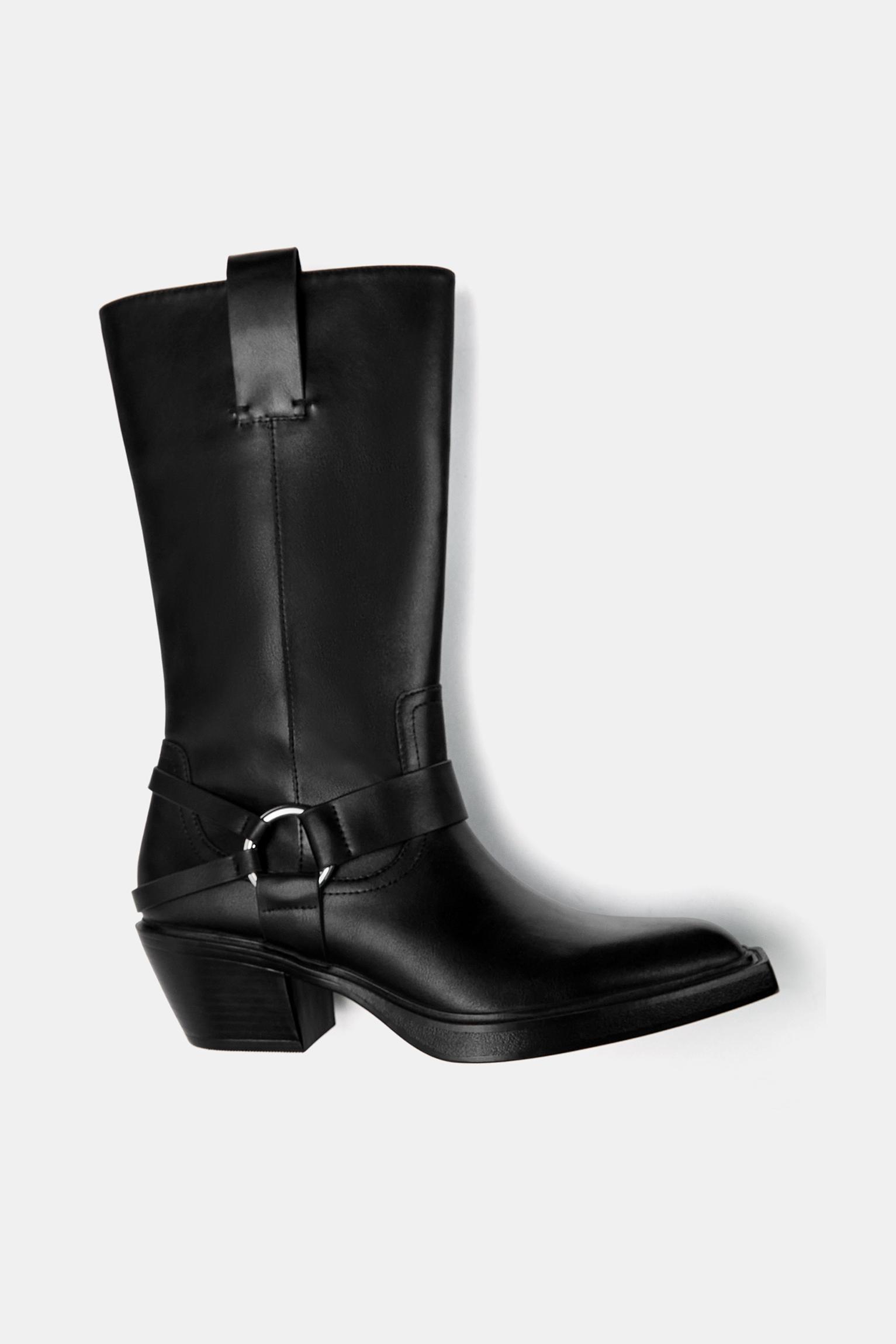 Buckled cowboy boots Product Image