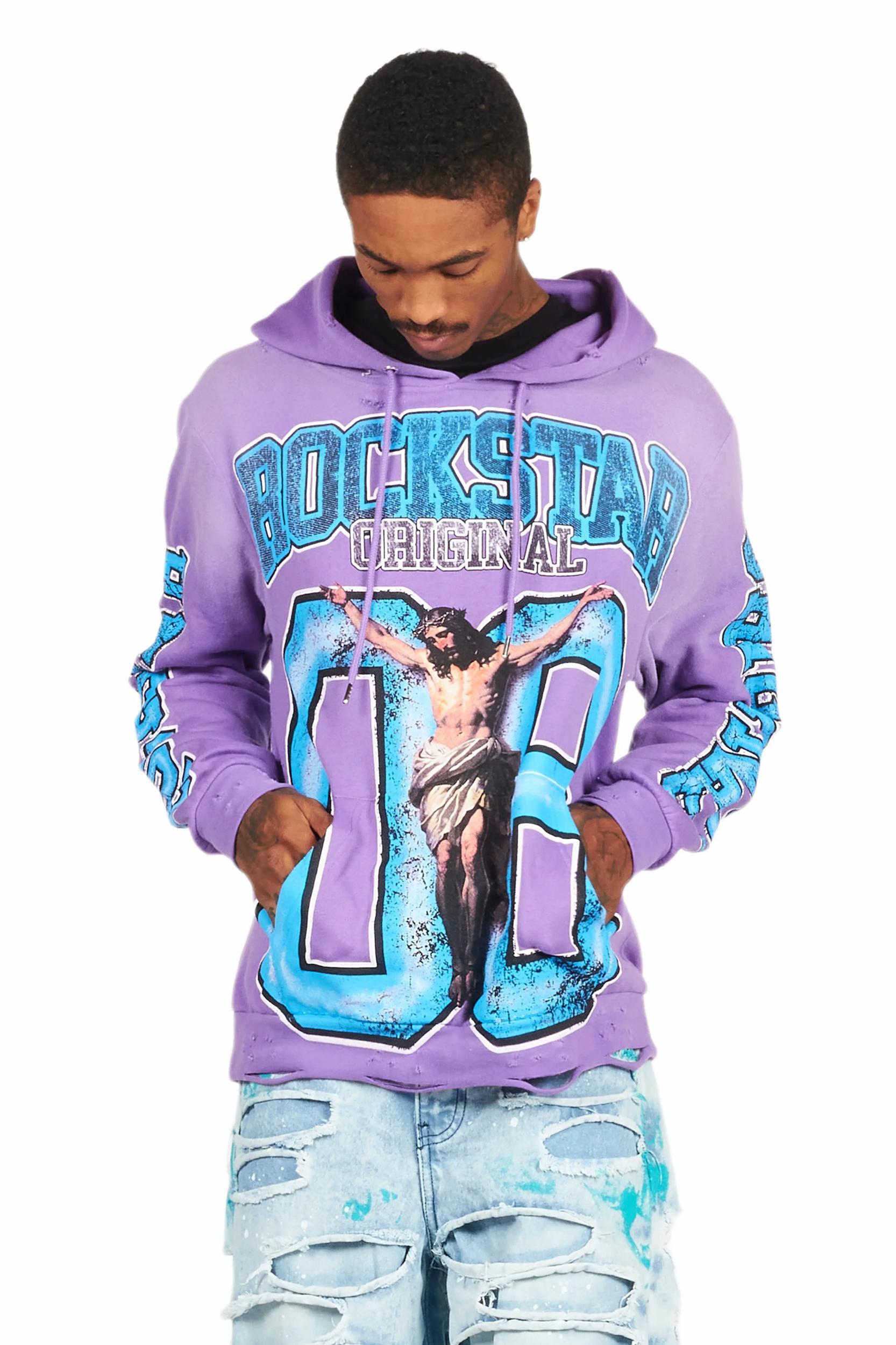 Tariqa Purple Oversized Hoodie Female Product Image