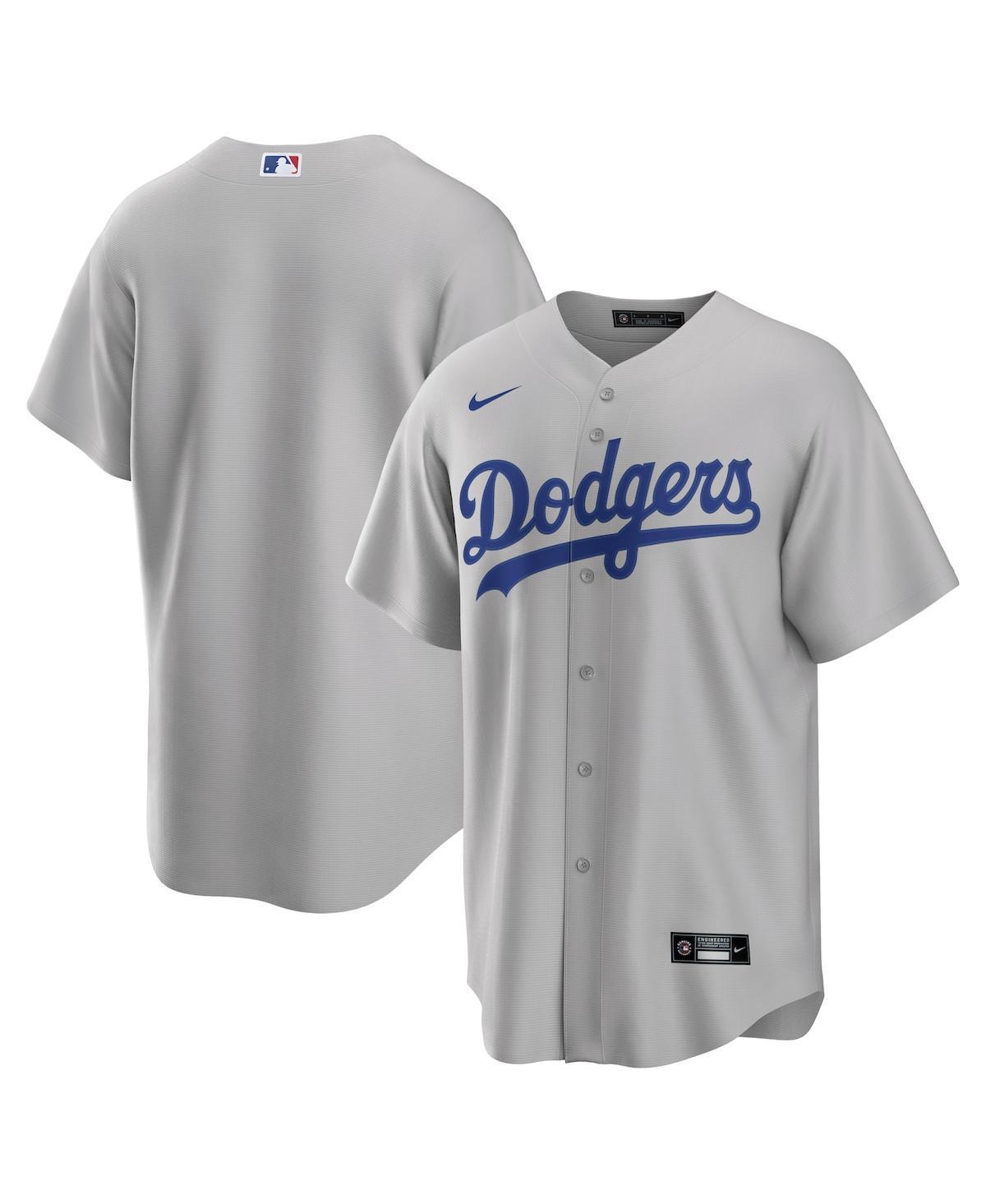 Men's Nike Gray Los Angeles Dodgers Alternate Replica Team Jersey, Size: Small, Grey Product Image