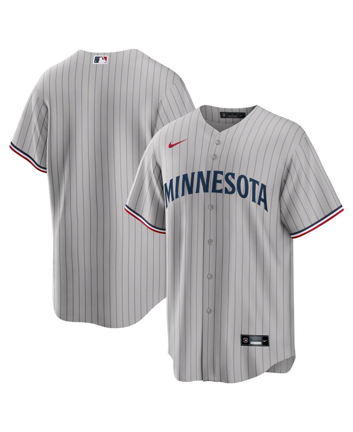 Men's Nike Gray Minnesota Twins Road Replica Team Jersey, Size: Small, Grey Product Image