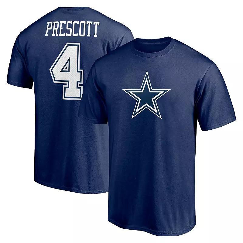 Mens Fanatics Branded Dak Prescott Dallas Cowboys Player Icon Name & Number T-Shirt Blue Product Image