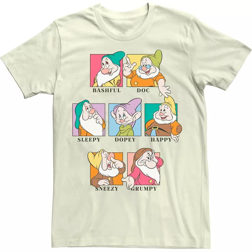 Men's Disney Princess 7 Dwarfs Vintage Tee, Size: 3XL, Natural Product Image