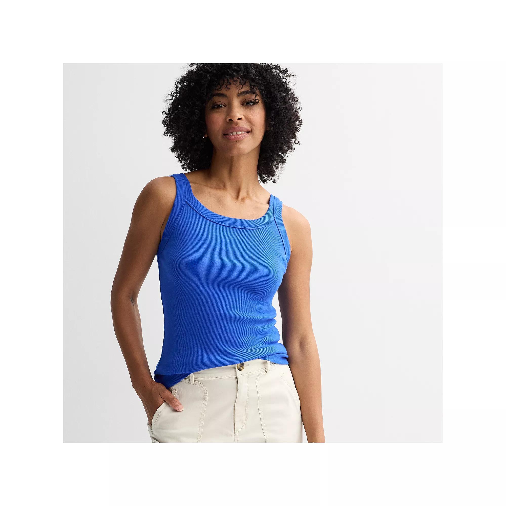 Women's Sonoma Goods For Life® Double Scoop Tank Top, Size: XXL, Green Flare Product Image