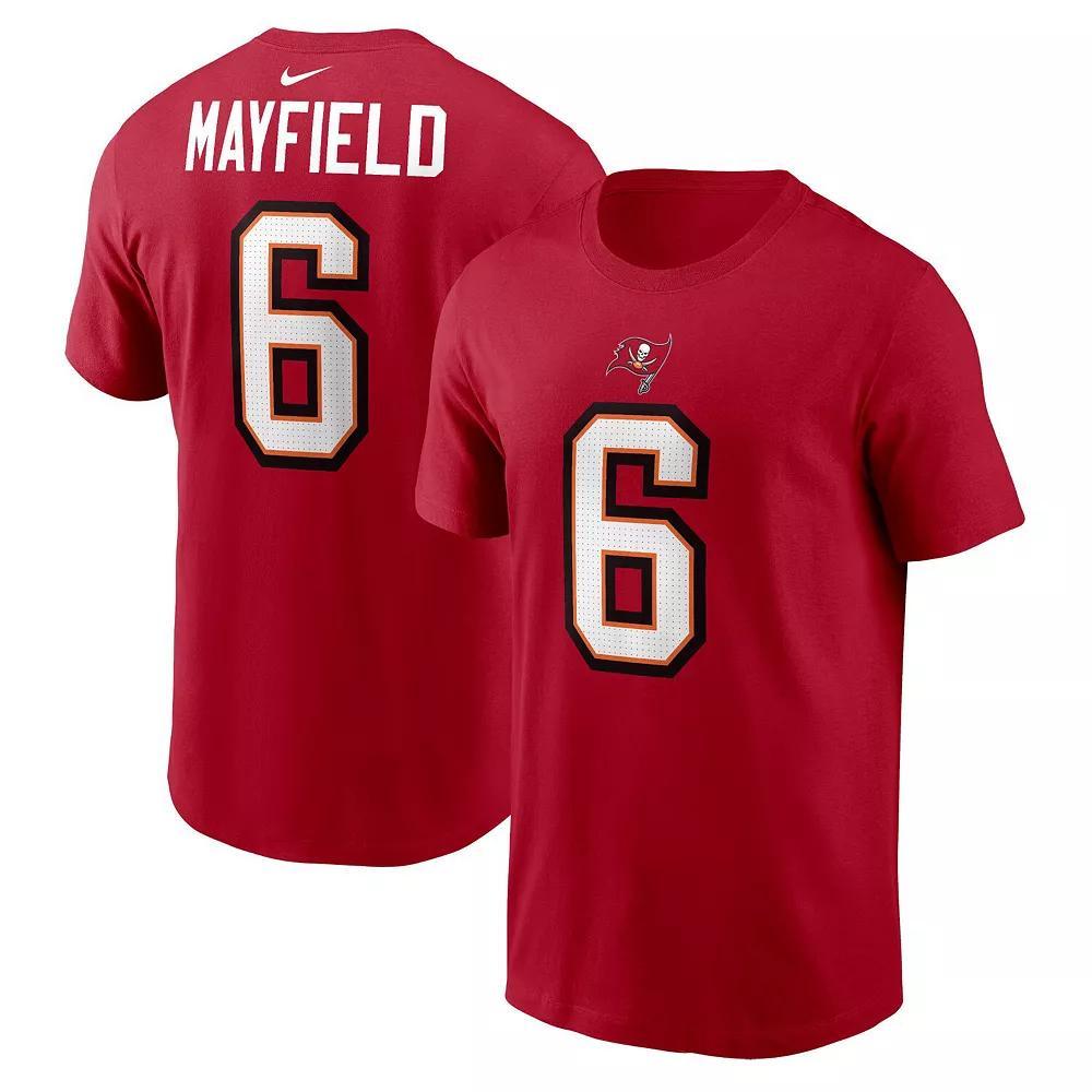 Men's Nike Baker Mayfield Red Tampa Bay Buccaneers Player Name & Number T-Shirt, Size: Small Product Image