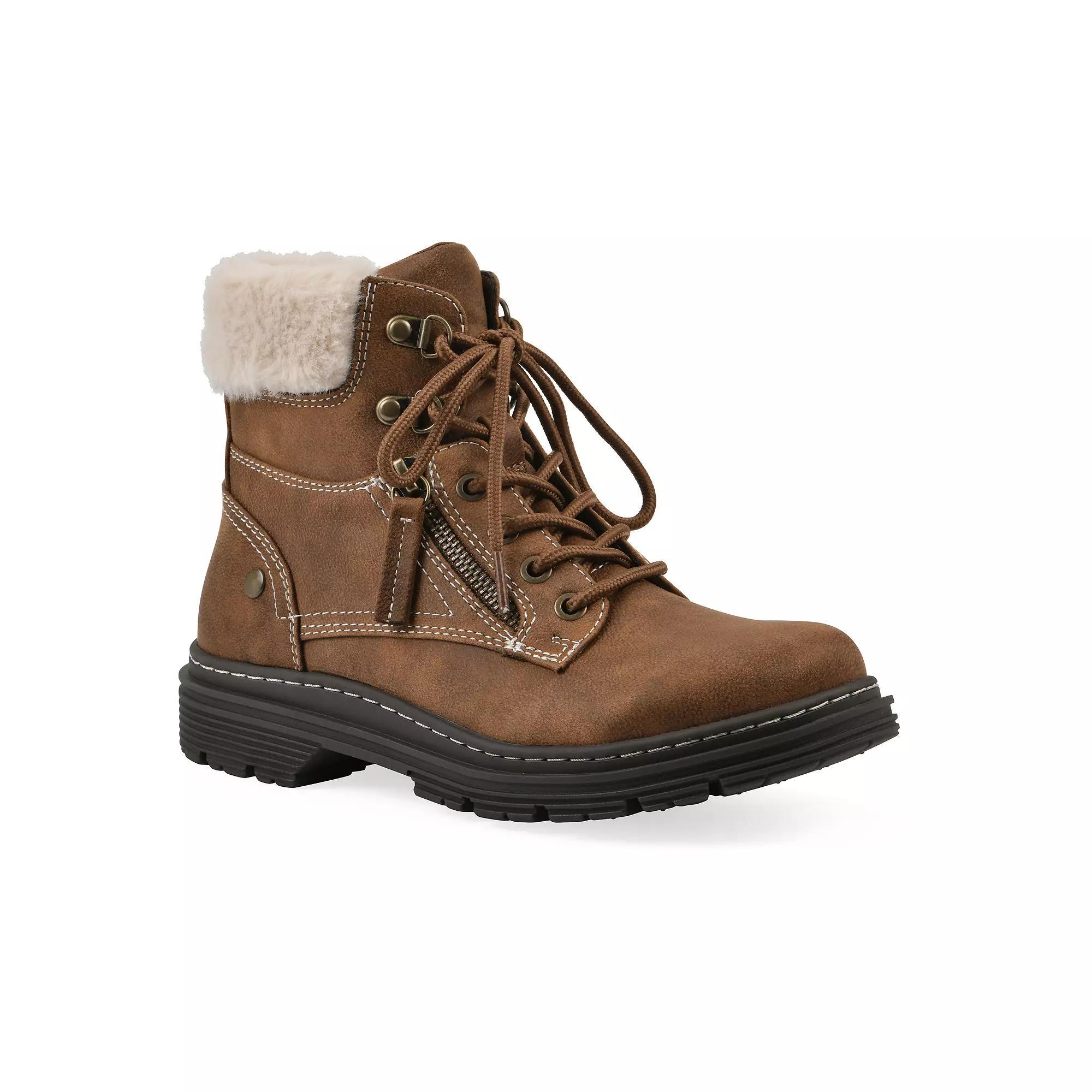 Cliffs by White Mountain Powell Women's City Hiker Boots, Size: 6, Red Fabric Product Image