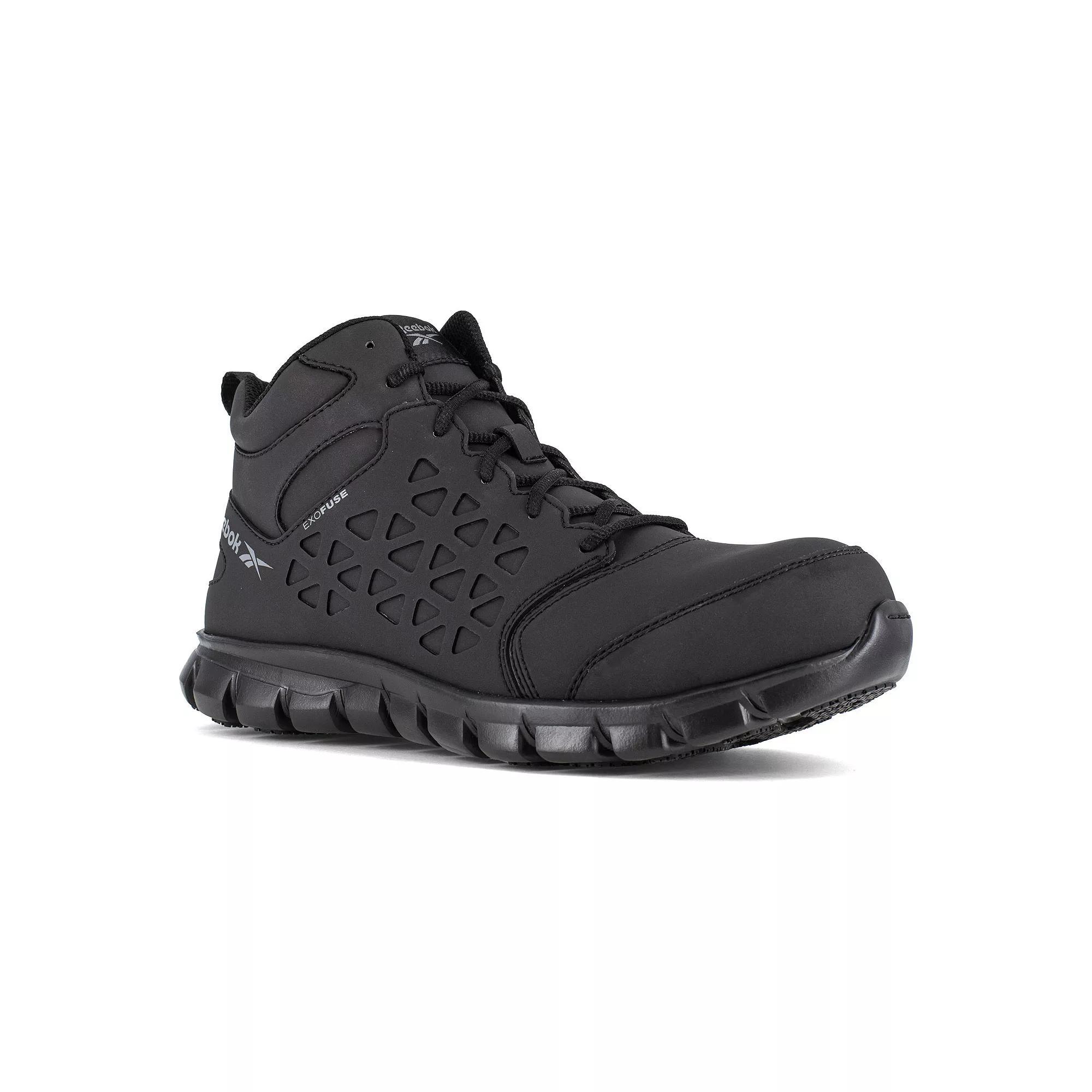 Reebok Exofuse Sublite Cushion Work Men's Composite-Toe Ankle Boots, Size: 9.5, Black Product Image