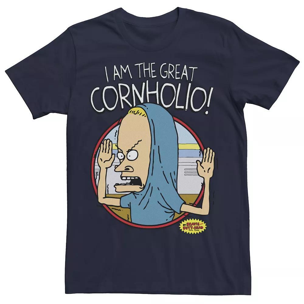 Men's Beavis & Butthead Great Cornholio Logo Tee, Size: Medium, Blue Product Image