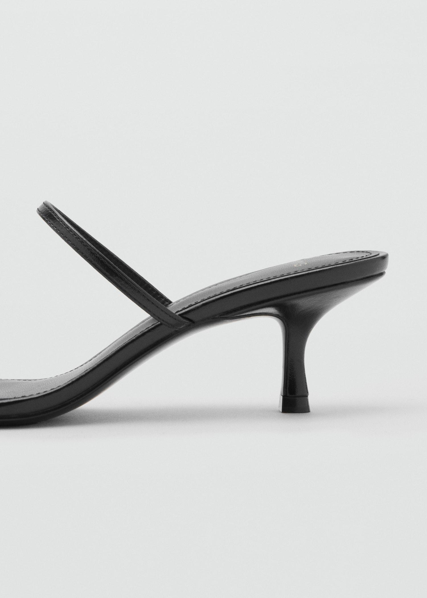 Heeled sandals with metallic detail - Women | MANGO USA Product Image