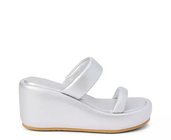 Coconuts by Matisse Unique Women's Wedge Sandals, Size: 10, Silver Product Image