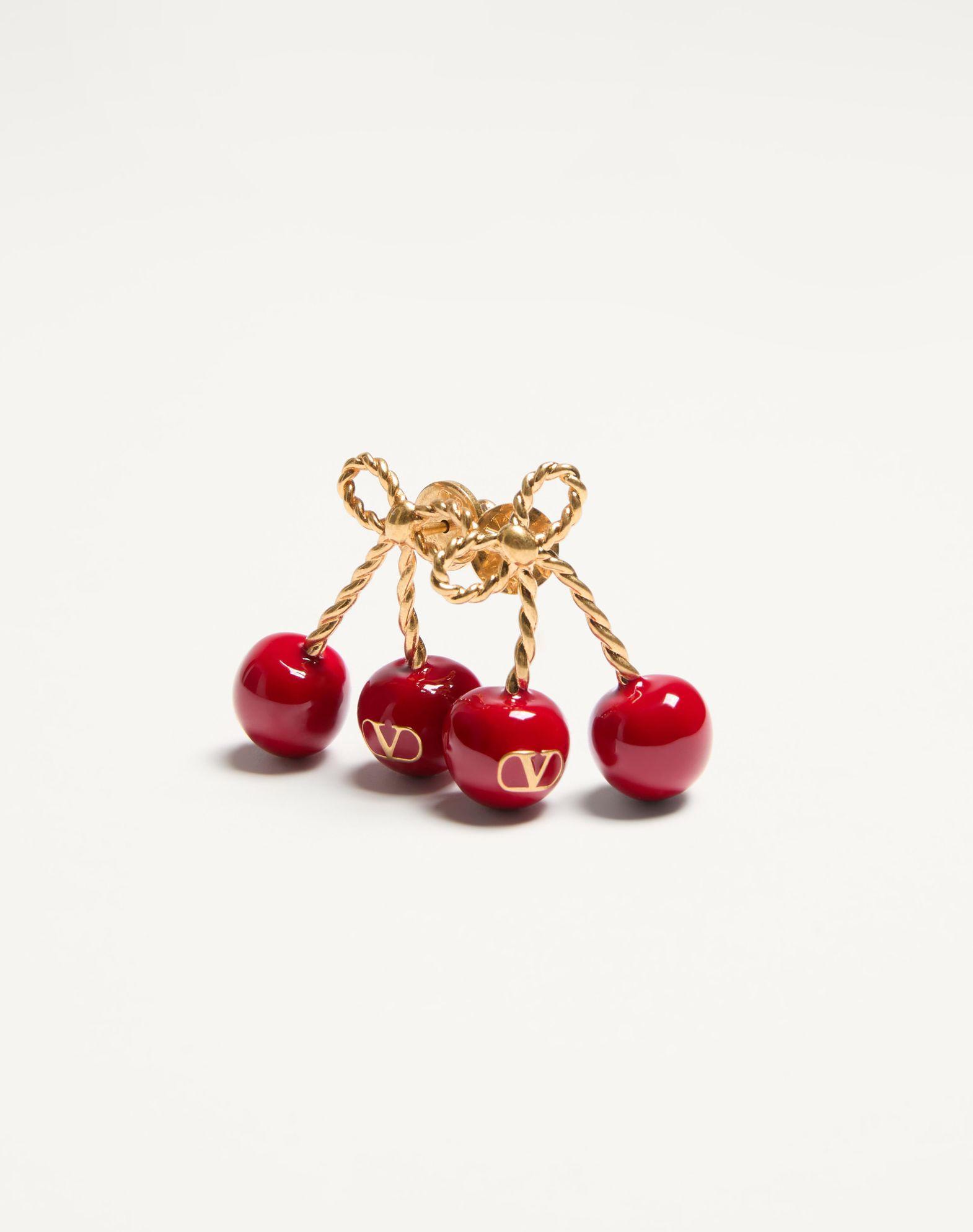 Cherryfic Metal And Enamel Earrings Product Image