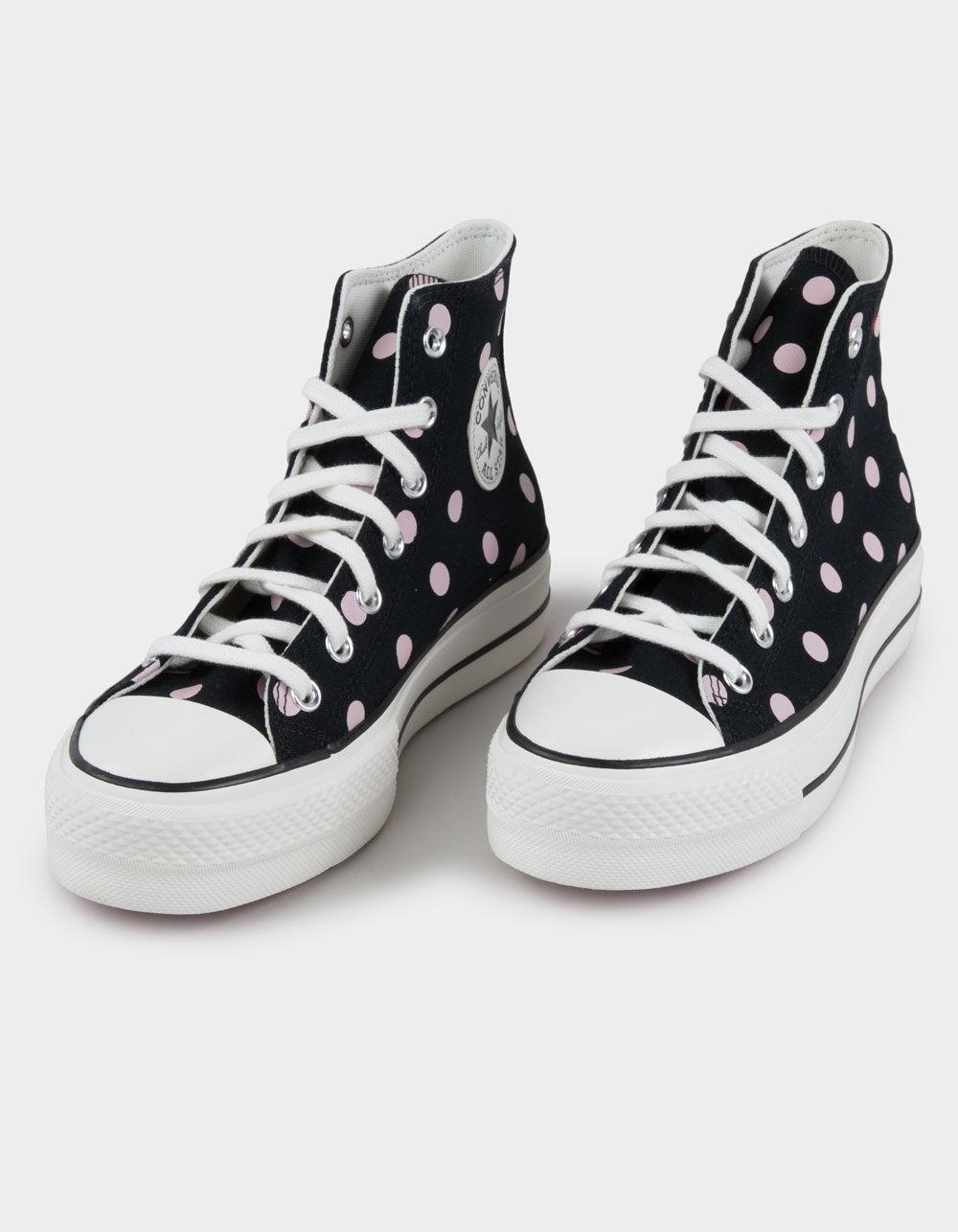 CONVERSE Chuck Taylor All Star Lift Womens Platform Polka Dot Shoes Product Image