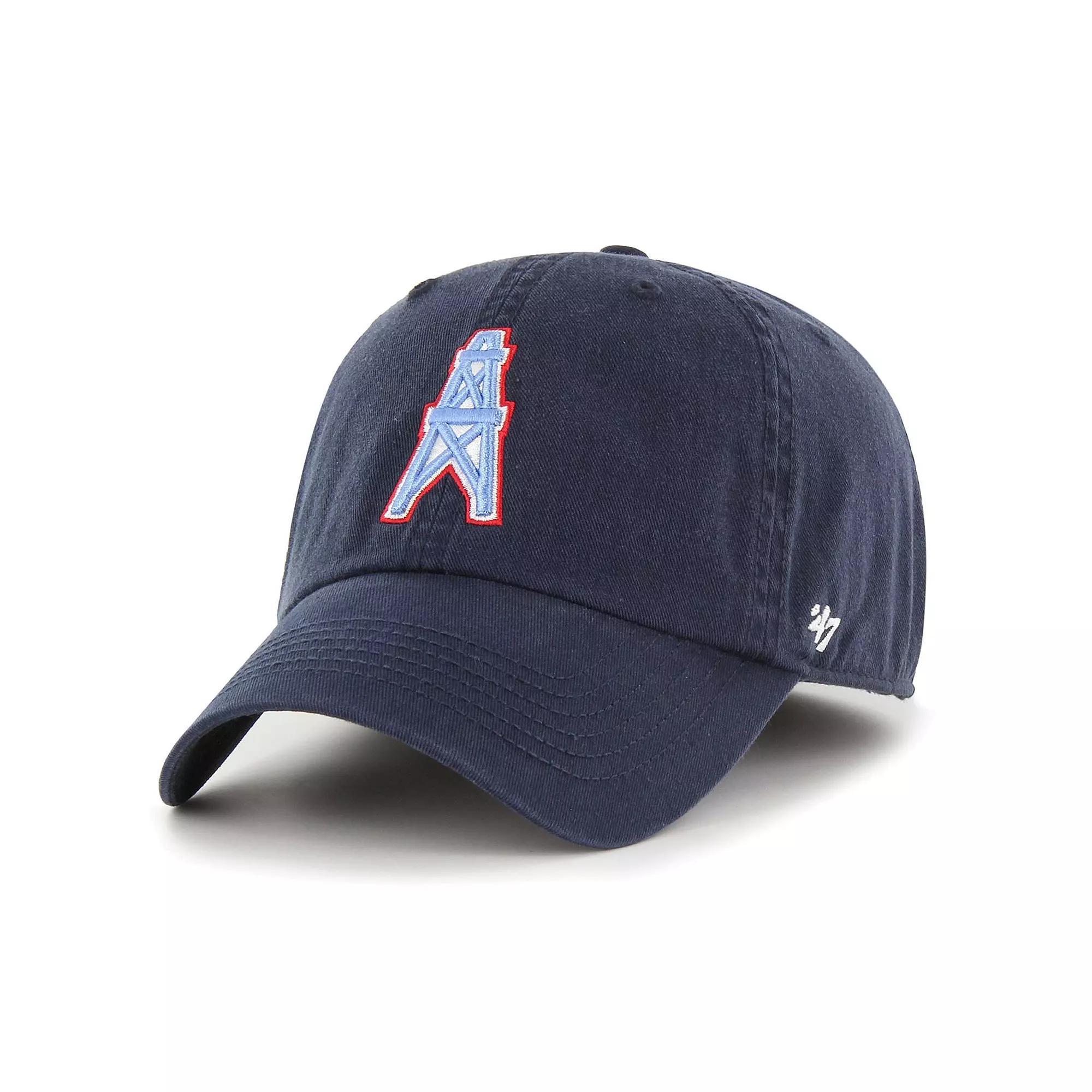 Men's '47 Navy Houston Oilers Gridiron Classics Franchise Legacy Fitted Hat, Size: Large, Nfl Blue Product Image