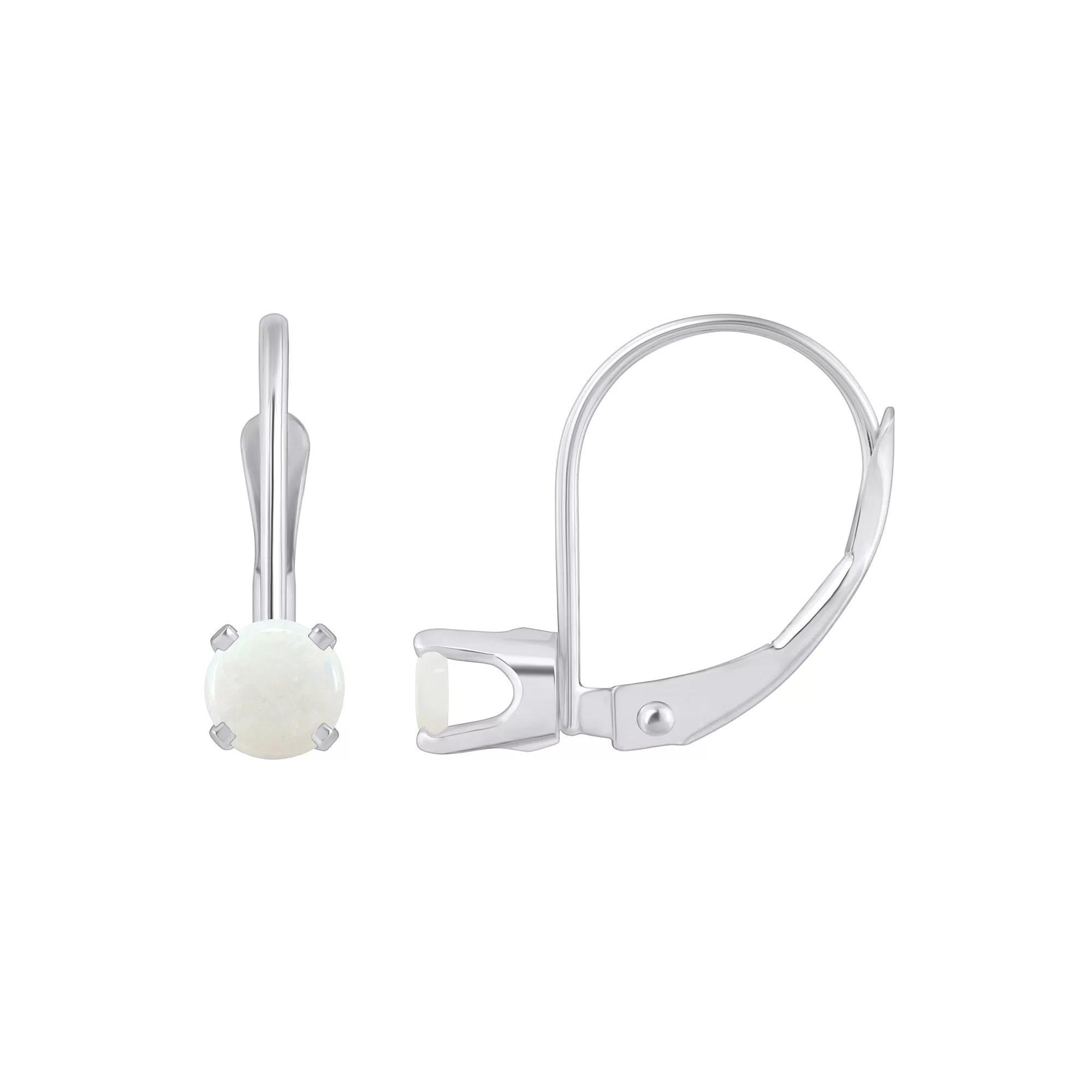 Celebration Gems 14k White Gold Gemstone Drop Earrings, Women's Product Image