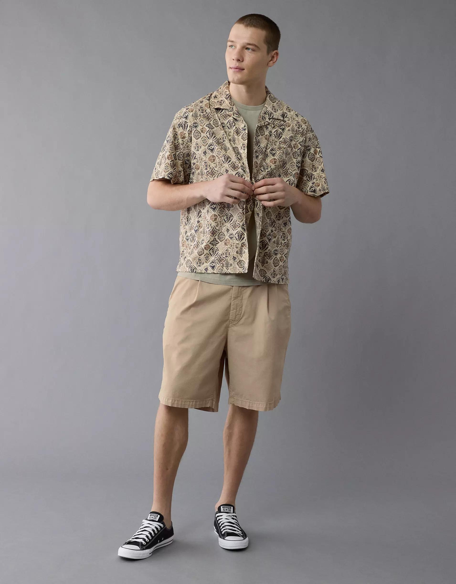 AE Poolside Printed Button-Up Shirt Product Image