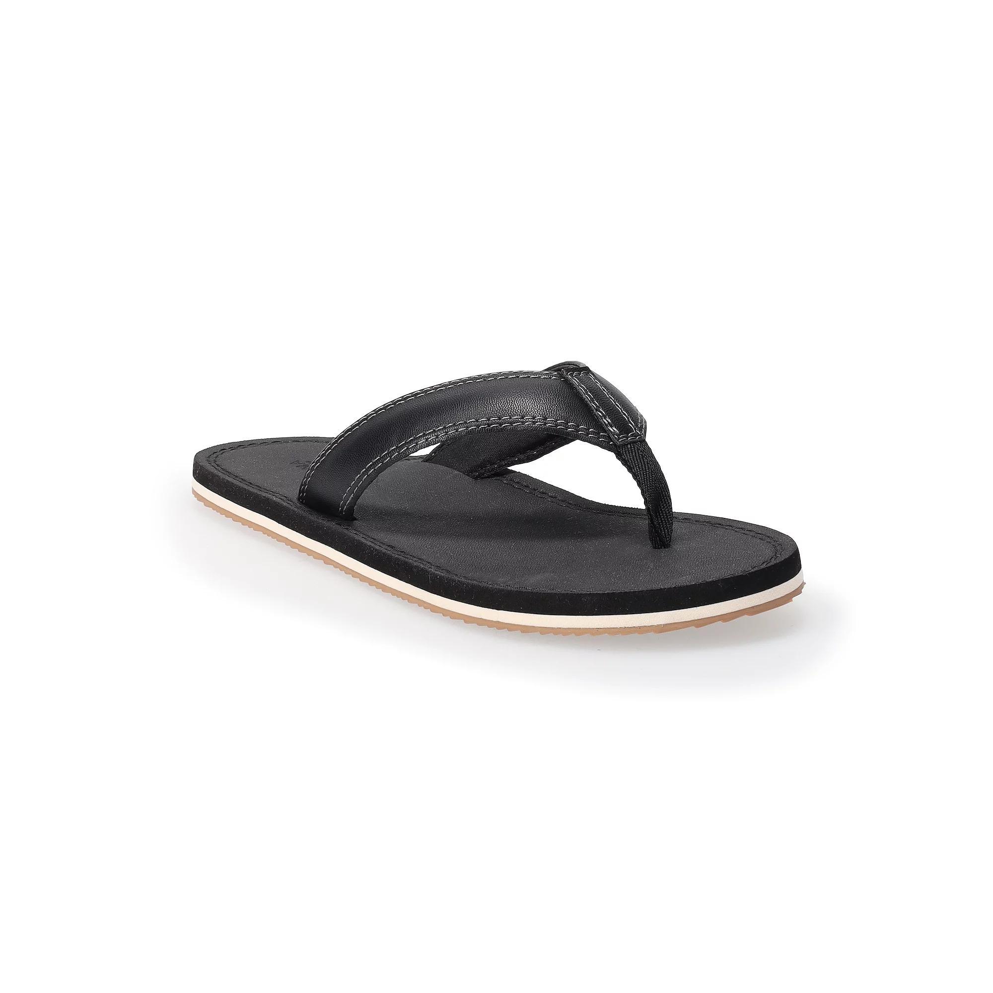 Sonoma Goods For Life® Colson Men's Thong Sandals, Size: Large 10/11, Black Product Image